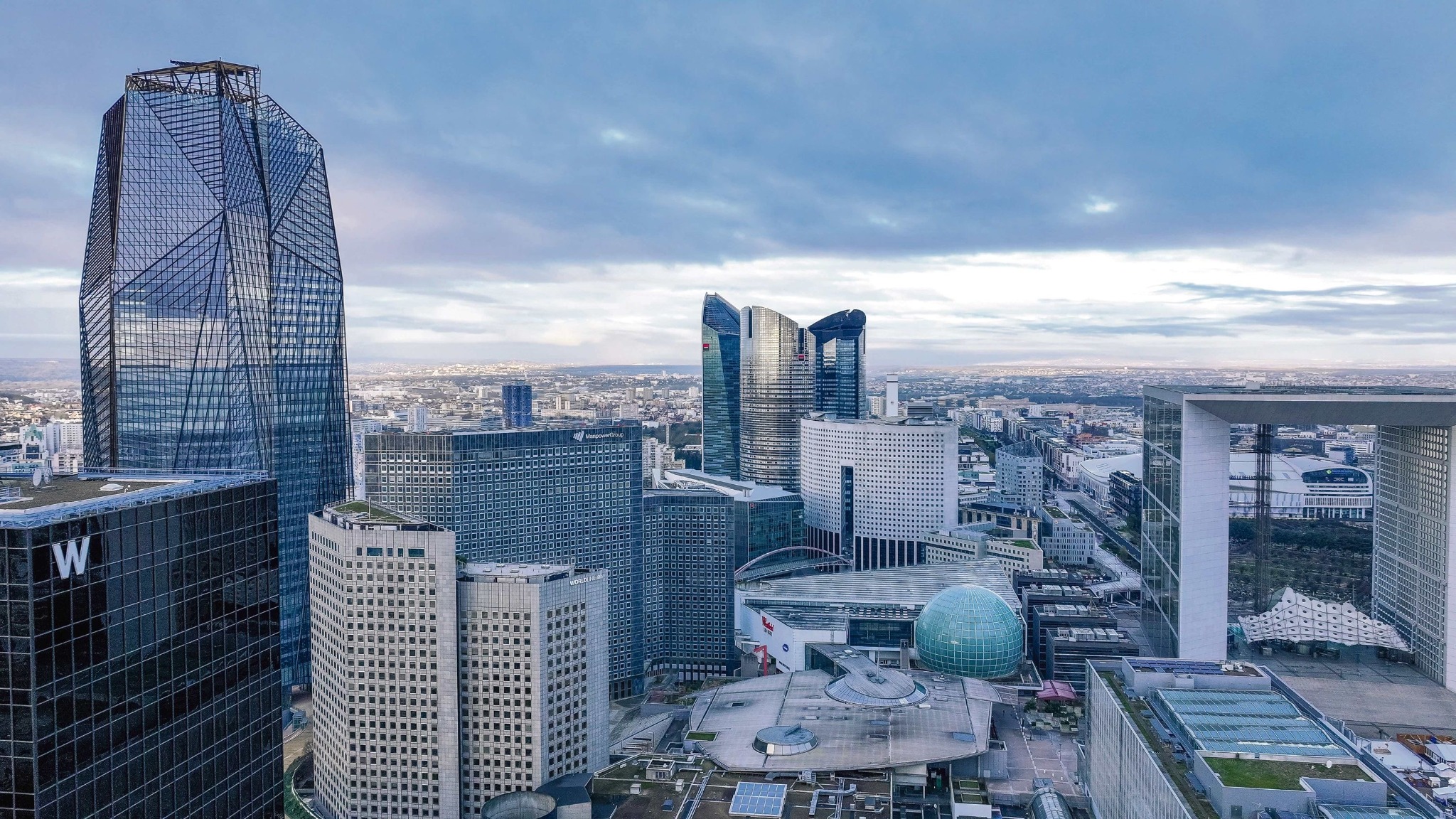 View of the La Défense district in Paris